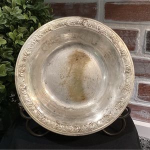 Vintage Silverplate Bowl - Classic Rose Design - Reed and Barton - Collectible